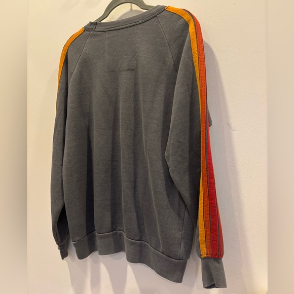 AVIATOR NATION Crew Neck Sweatshirt w/stripe detail, Size XS, Excellent Cond - Picture 10 of 12